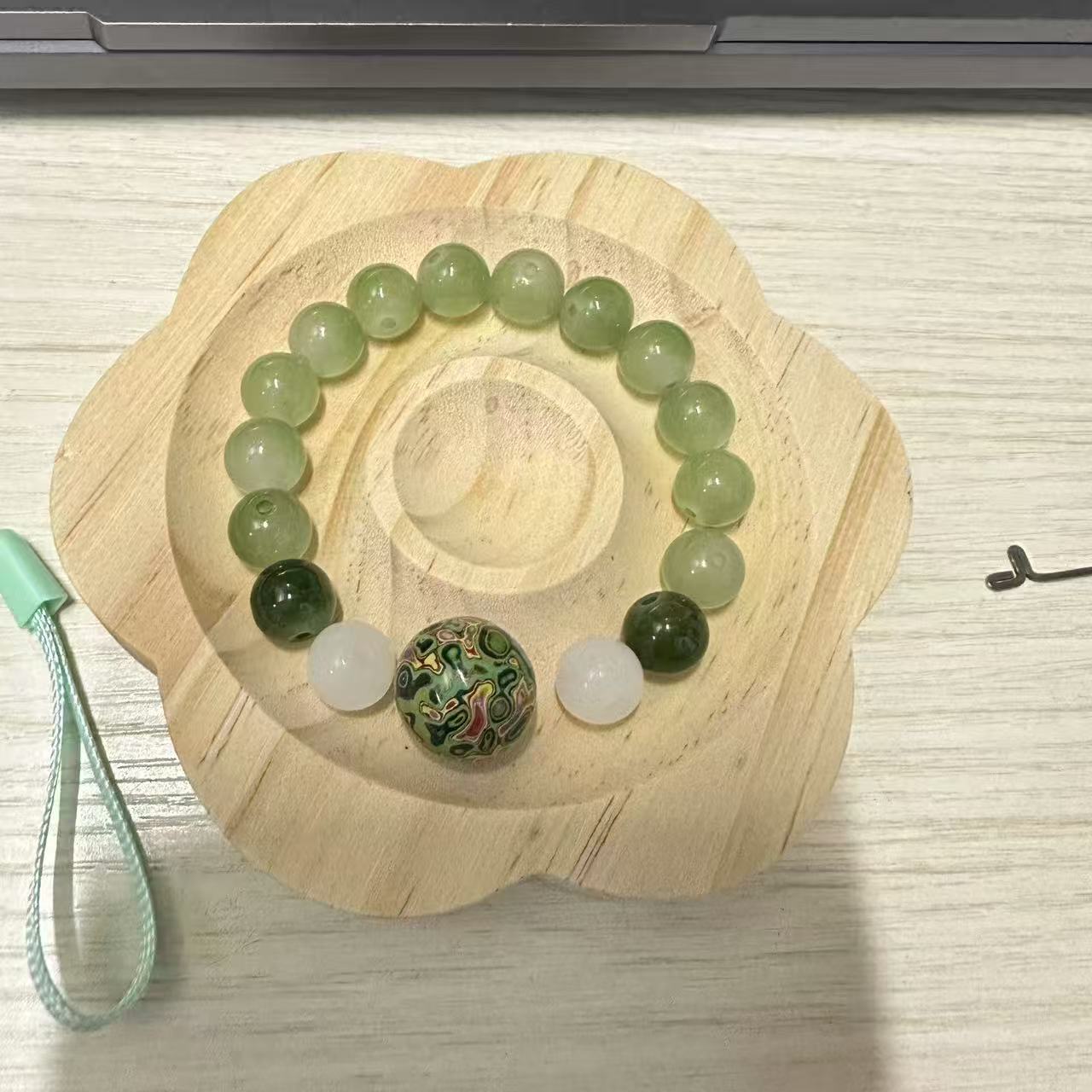 green lacquer bracelet