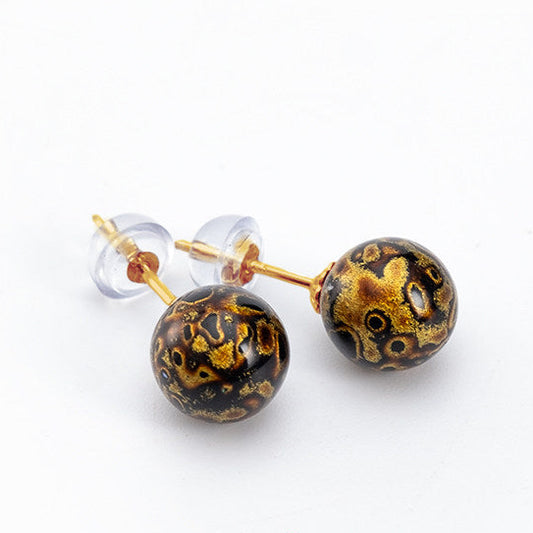 black&gold lacquer earring