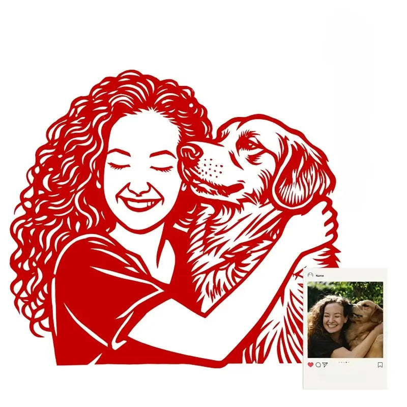 Custom Pet Paper Cutting Portrait
