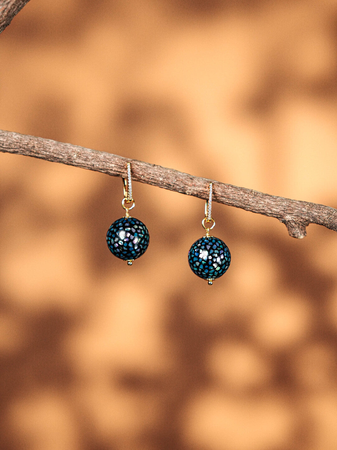 Lacquer Bead Drop Earrings