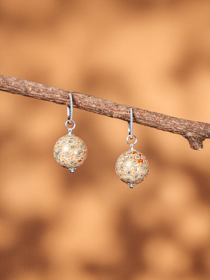 Lacquer Bead Drop Earrings