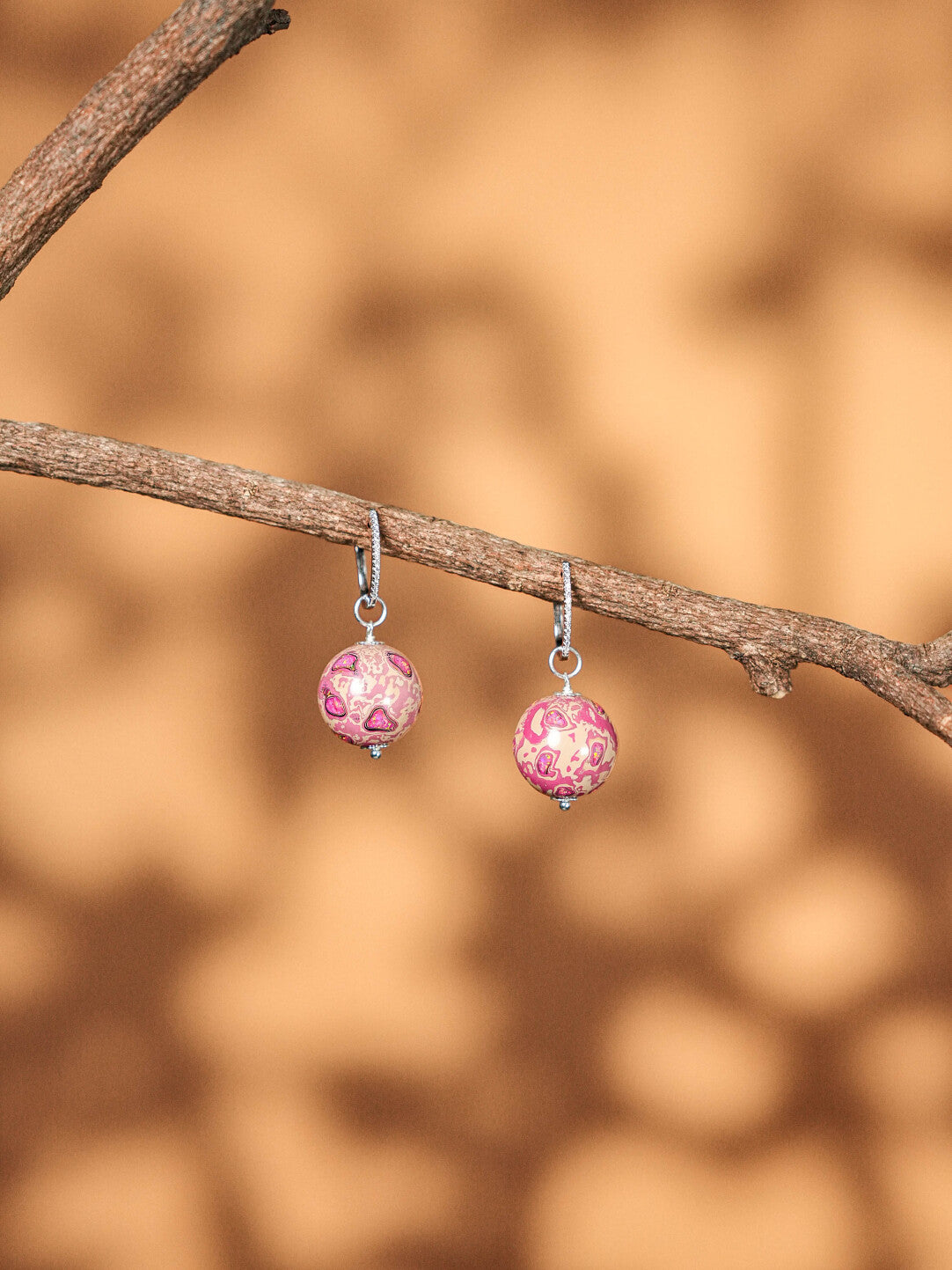 Lacquer Bead Drop Earrings
