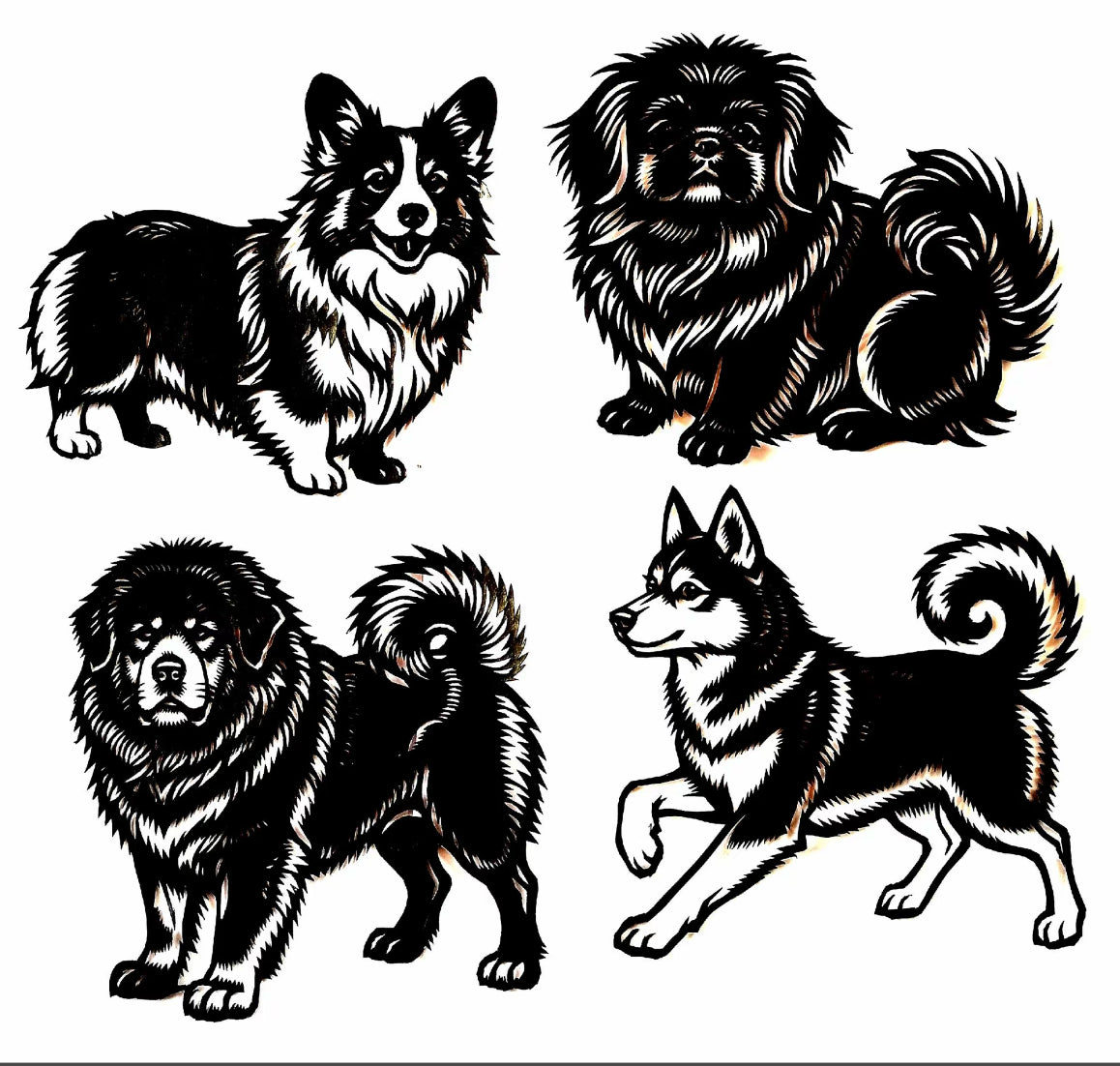 Custom Pet Paper Cutting Portrait